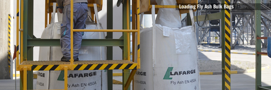 Loading Fly Ash into bulk bags