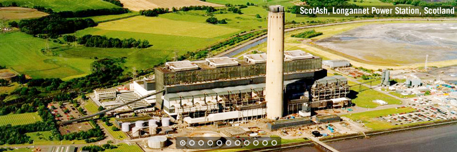 ScotAsh ash processing facility, Longannet power station in Scotland